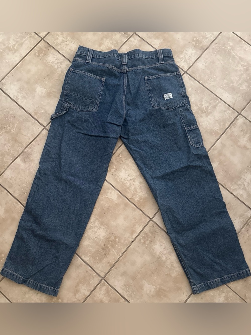Signature Levi Strauss Men's Carpenter Jeans Blue Denim Work Pants 36x30